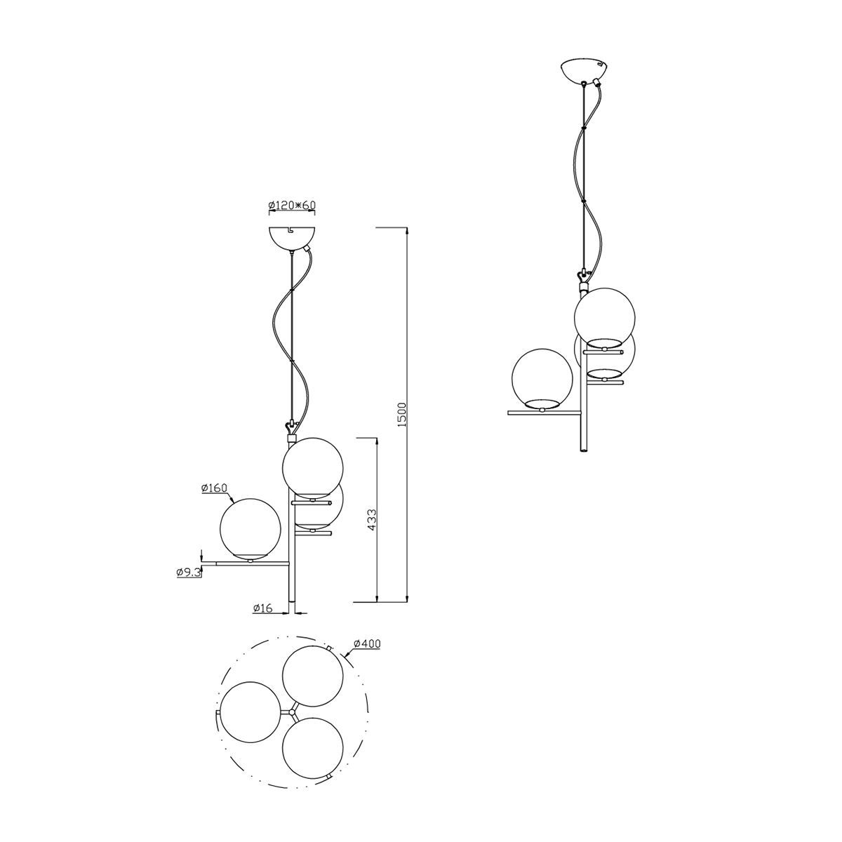 Lampadari & plafoniere: Hängeleuchte, Messing, 150 cm Höhe – Nuovo (secondo la descrizione) da Kreuzlingen venduto da Smart-Light 3