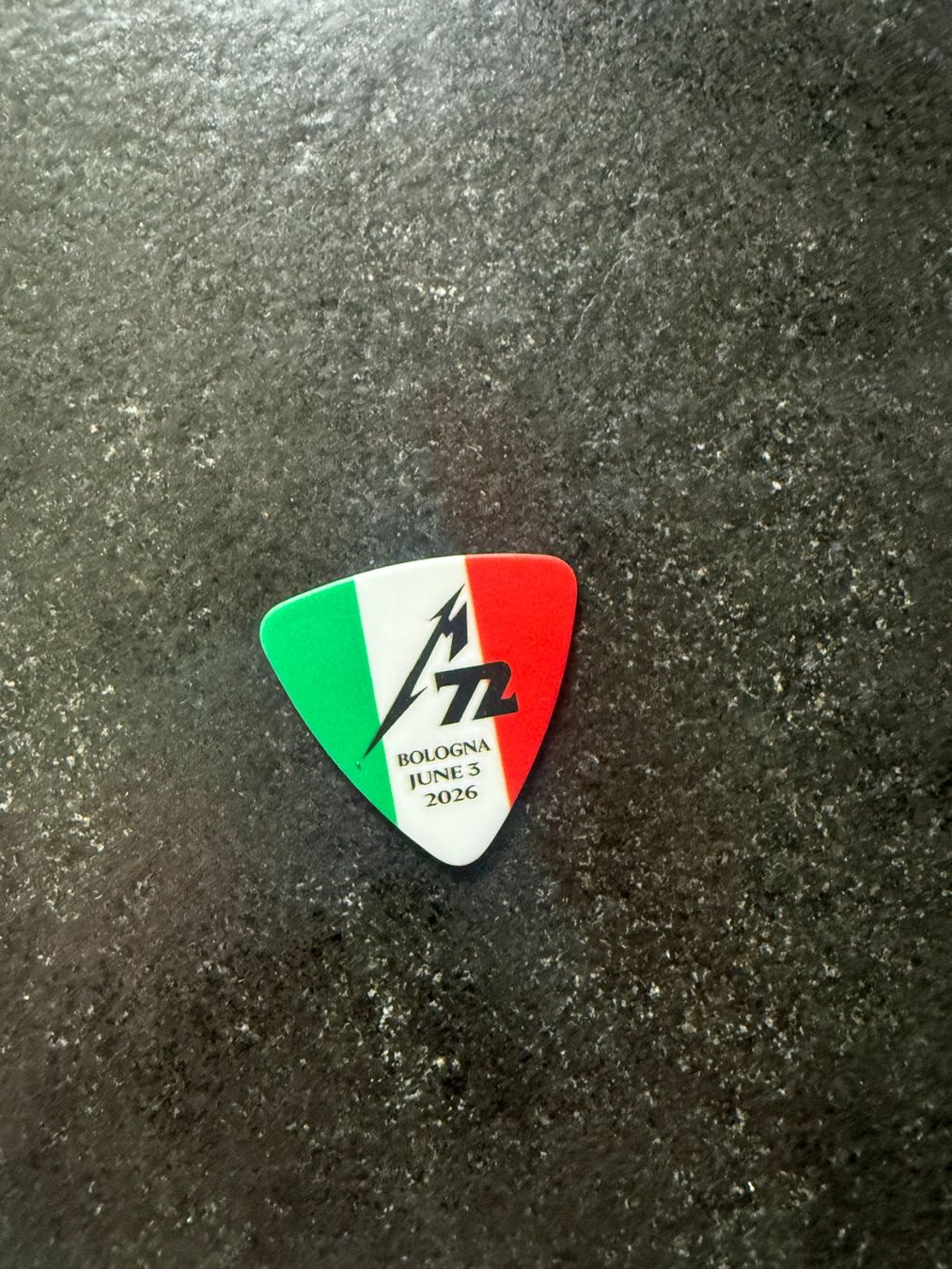 Musikinstrumente: METALLICA Pick Bologna Italy June 3rd 2026 M72 Tour – Neu (gemäss Beschreibung) aus Bellevue von LarsUlrich01