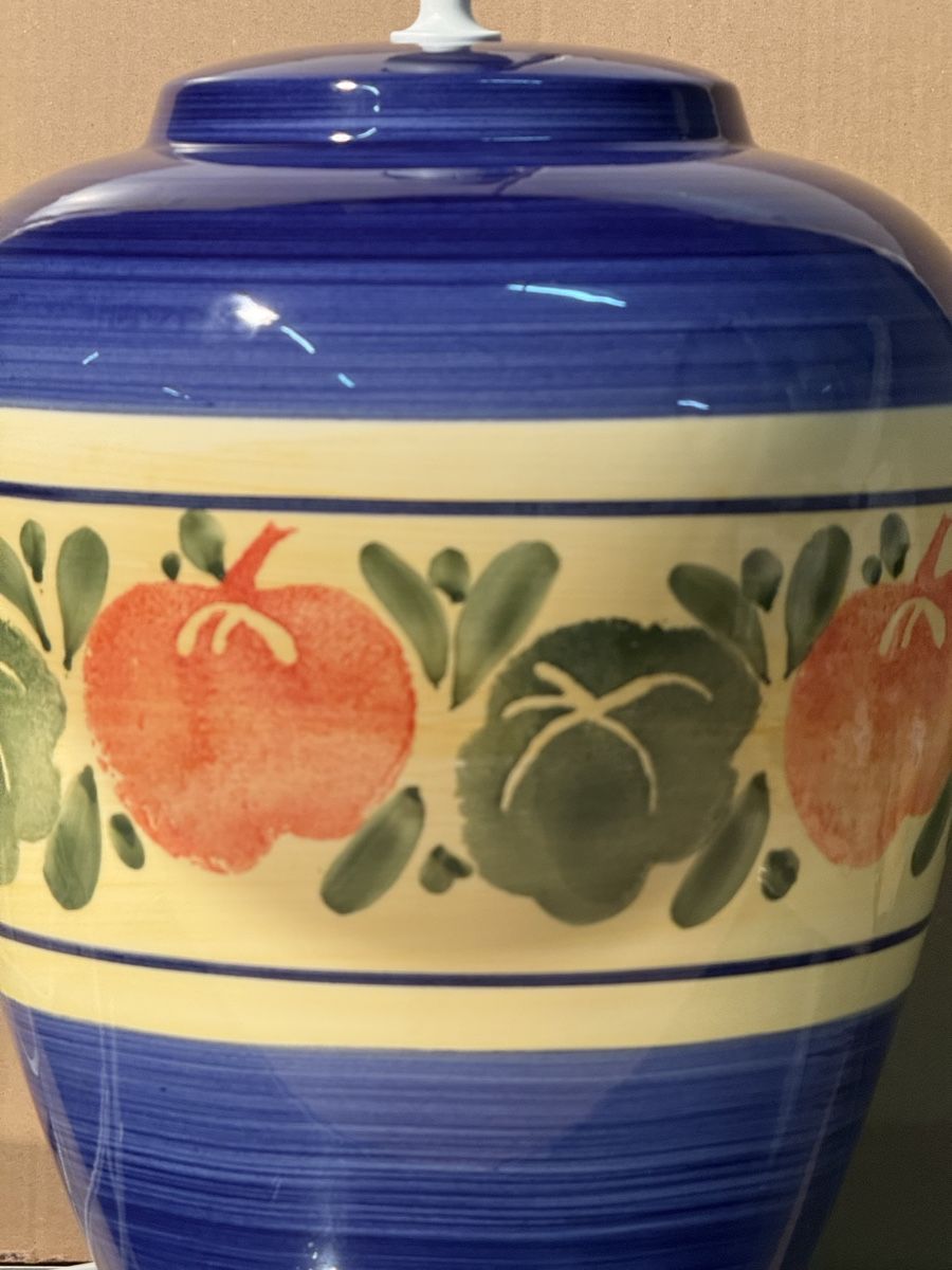 Lampade: Vintage Ceramic Table Lamp with Floral Design - Unique – Usato da Lausanne venduto da vas_mbk2 2