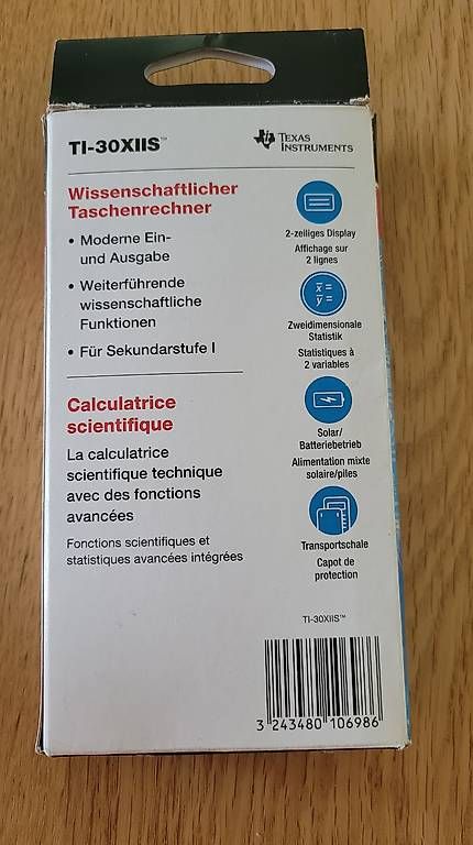 Texas Instruments Calcolatrici tascabili: Taschenrechner Texas Instruments TI-30XIIS – Usato da Zofingen venduto da Loop_ReSale 2