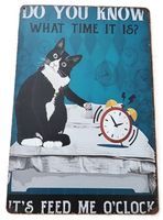 FEED ME O'CLOCK - Blechschild (neu, OVP)
