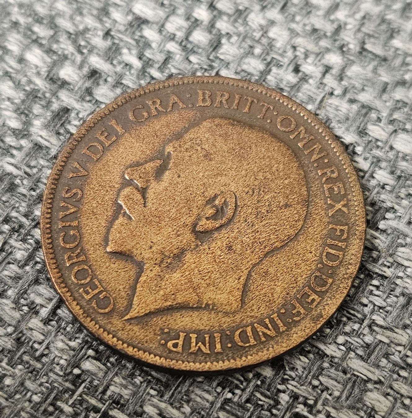 Tutti le monete: ONE PENNY 1921-  ROI GEORGES V – Usato da Genève venduto da Fresko01