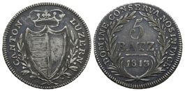 Luzern 5 Batzen 1813  /2037
