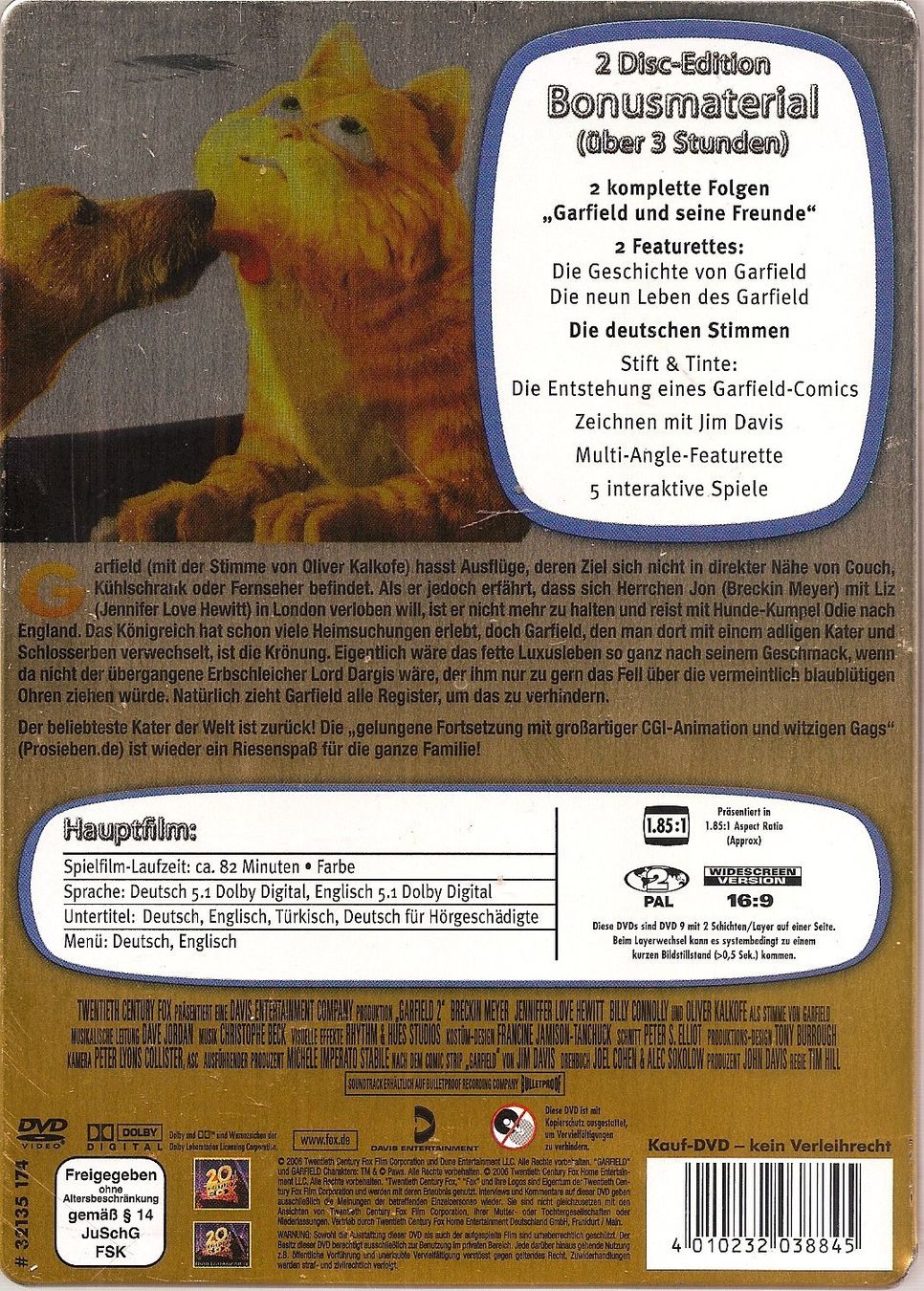 Tutti i DVDs: DVD - Garfield 2 - Steelbook – Nuovo e nell'imballaggio originale da Dübendorf venduto da 13geister 1