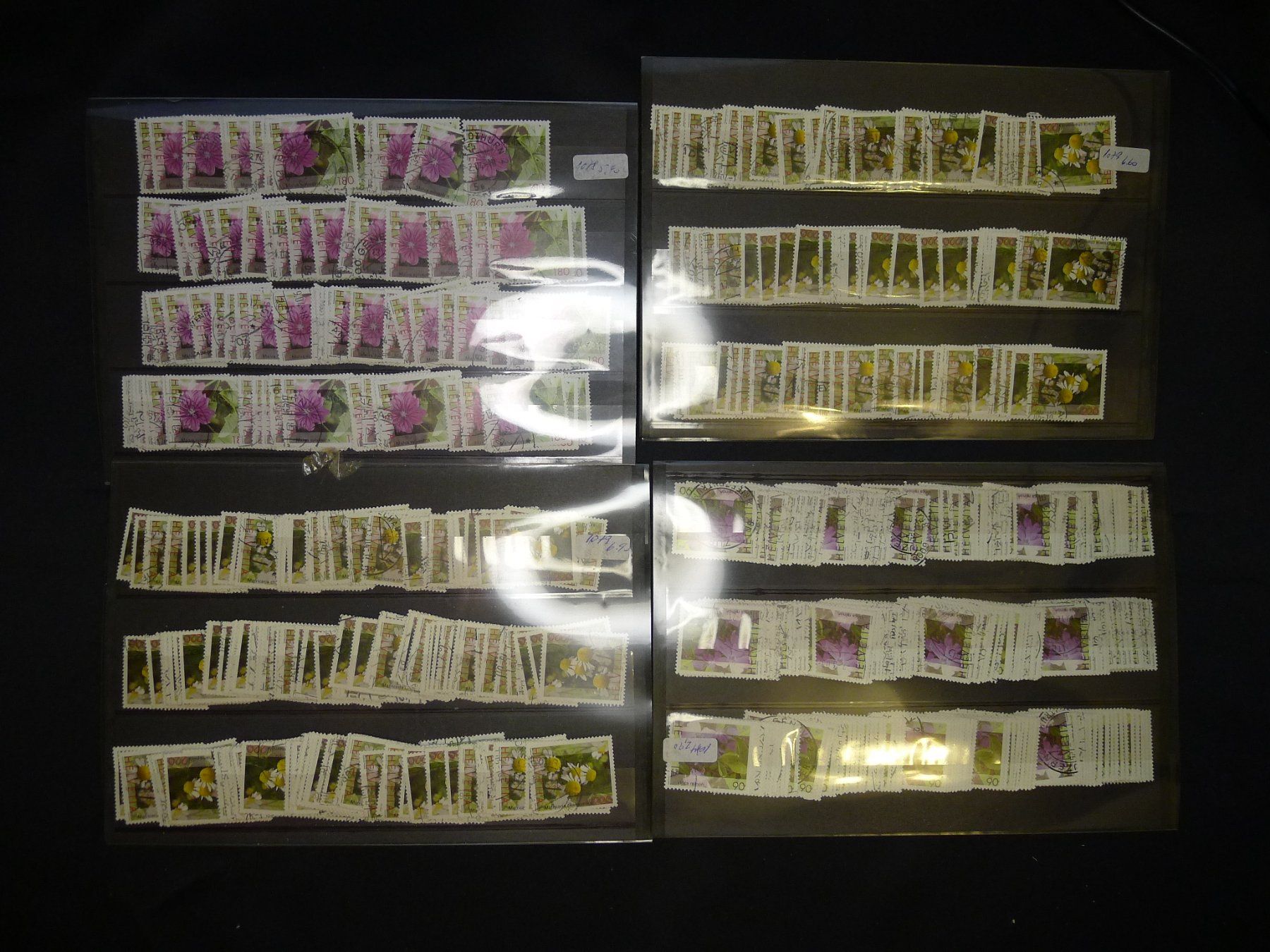 Tutti i francobolli: Schweizer Briefmarken Dubletten auf Steckkarten 2003-2005 – Usato da Dagmersellen venduto da q1w2e3r4 1