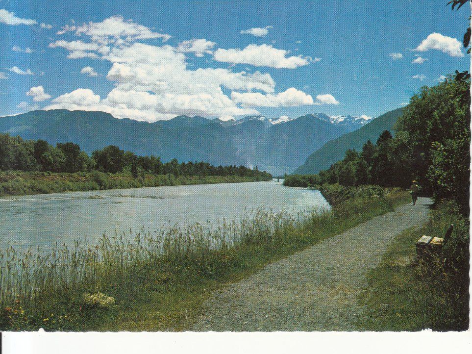 Ansichtskarten: Bad Ragaz, Rhein, 1967 – Gebraucht aus Bürglen TG von StampGraf