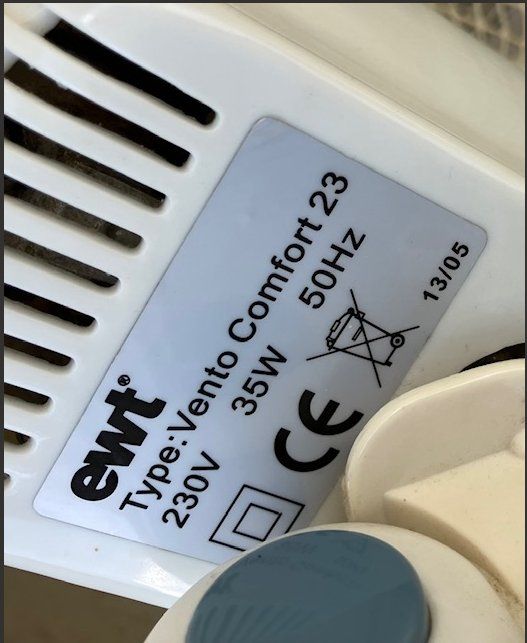 Ventilatori: EWT Vento Comfort 23 Tischventilator, ventilator    28cm – Usato da Rümlang venduto da ron2000 1