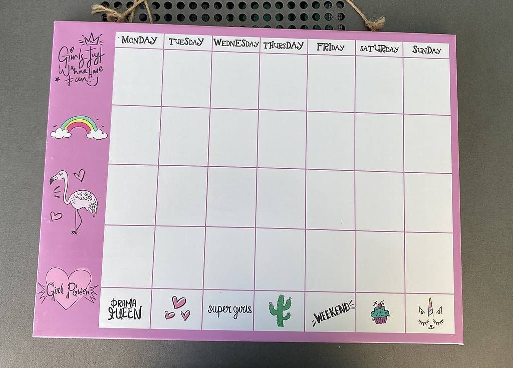 Kalender: Magnetischer Wochenplaner (35 x 47 cm) Pink / Flamingo – Gebraucht aus Goldau von mic_m6k9