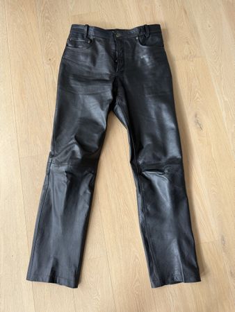 VINTAGE Herren Lederhose Max & Mary, schwarz , Gr. 34