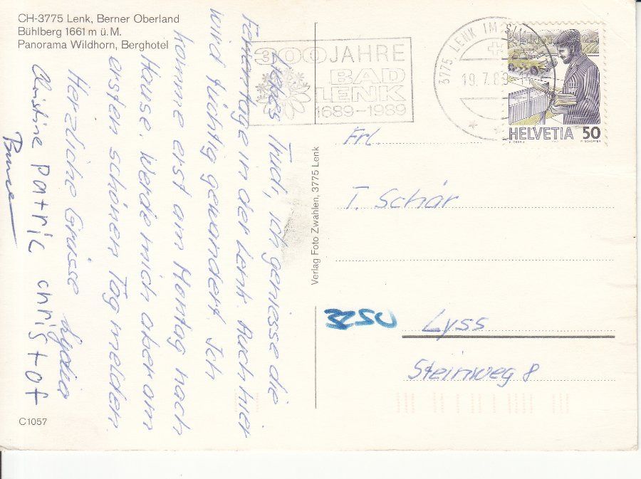Cartoline postali: Bühlberg 1989 – Usato da Bürglen TG venduto da StampGraf 1