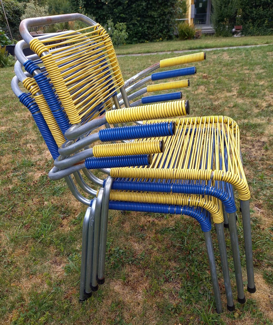 Stühle: 4 Original Spaghetti Gartenstühle mit Armlehnen – Gebraucht aus Zofingen von helee 1