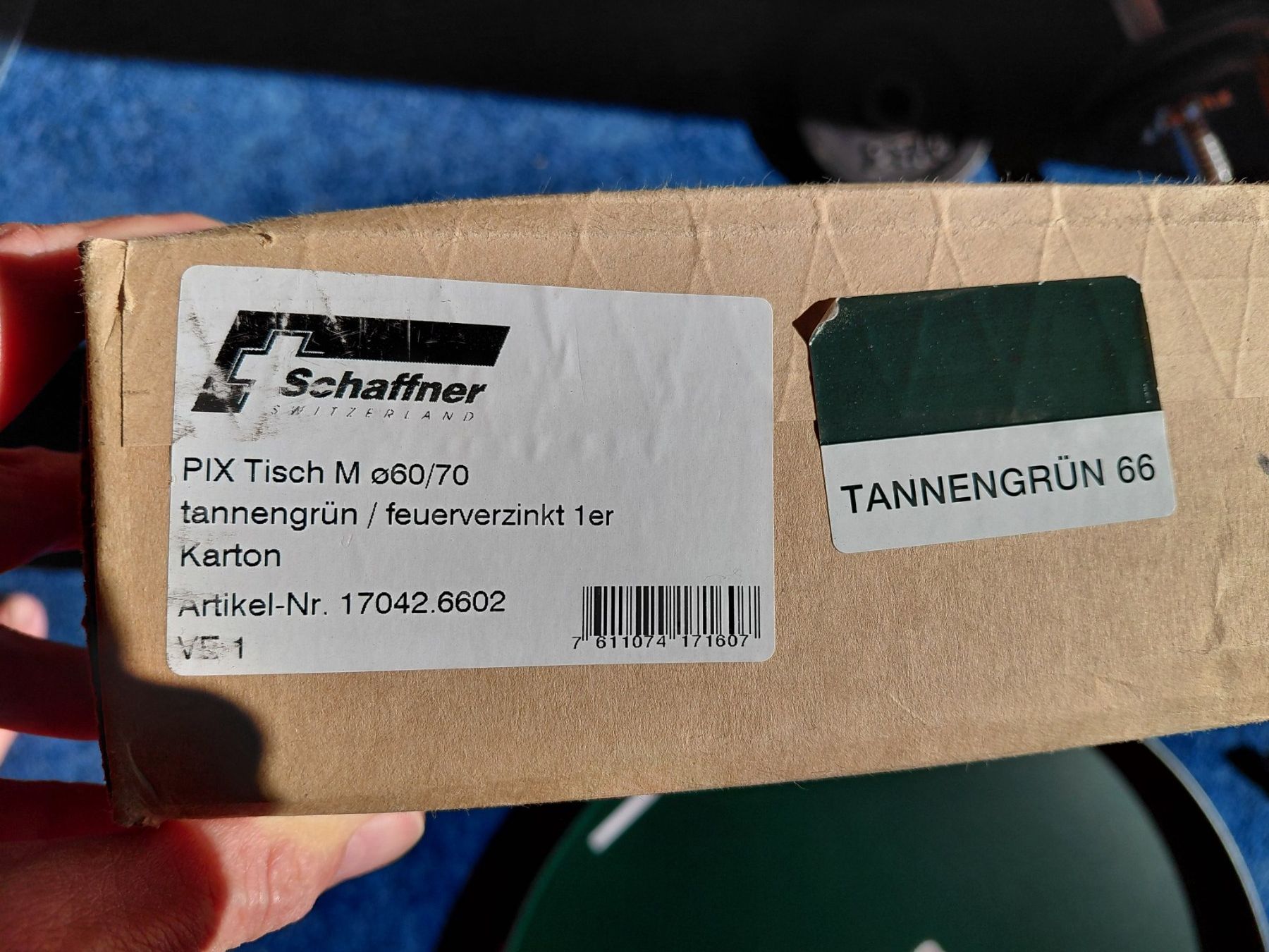 Schaffner Tavoli: Schaffner Gartentisch 60cm rund, NEU – Nuovo (secondo la descrizione) da Münsingen venduto da lotte1974 5