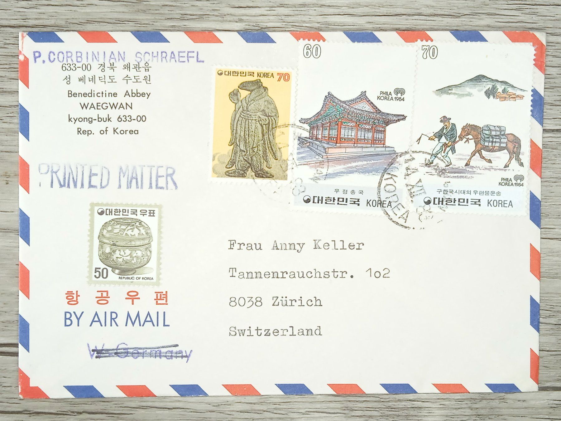 Tutti i francobolli: TR13 Enveloppe + Timbre Korea 1988 – Usato da Cousset venduto da Patrick_Collections