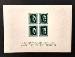 Deutsches Reich 1937** Block 8