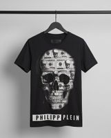 PHILIPP PLEIN – T-shirt homme tête de mort – S/M – Comme neu