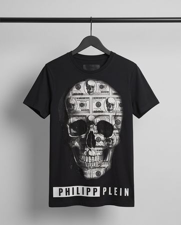 PHILIPP PLEIN – T-shirt homme tête de mort – S/M – Comme neu