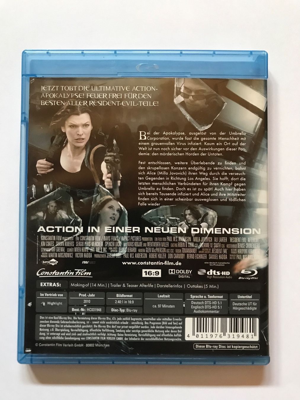 Tutti i DVDs: Resident Evil: Afterlife – Nuovo (secondo la descrizione) da Liestal venduto da Adam-Grey 1