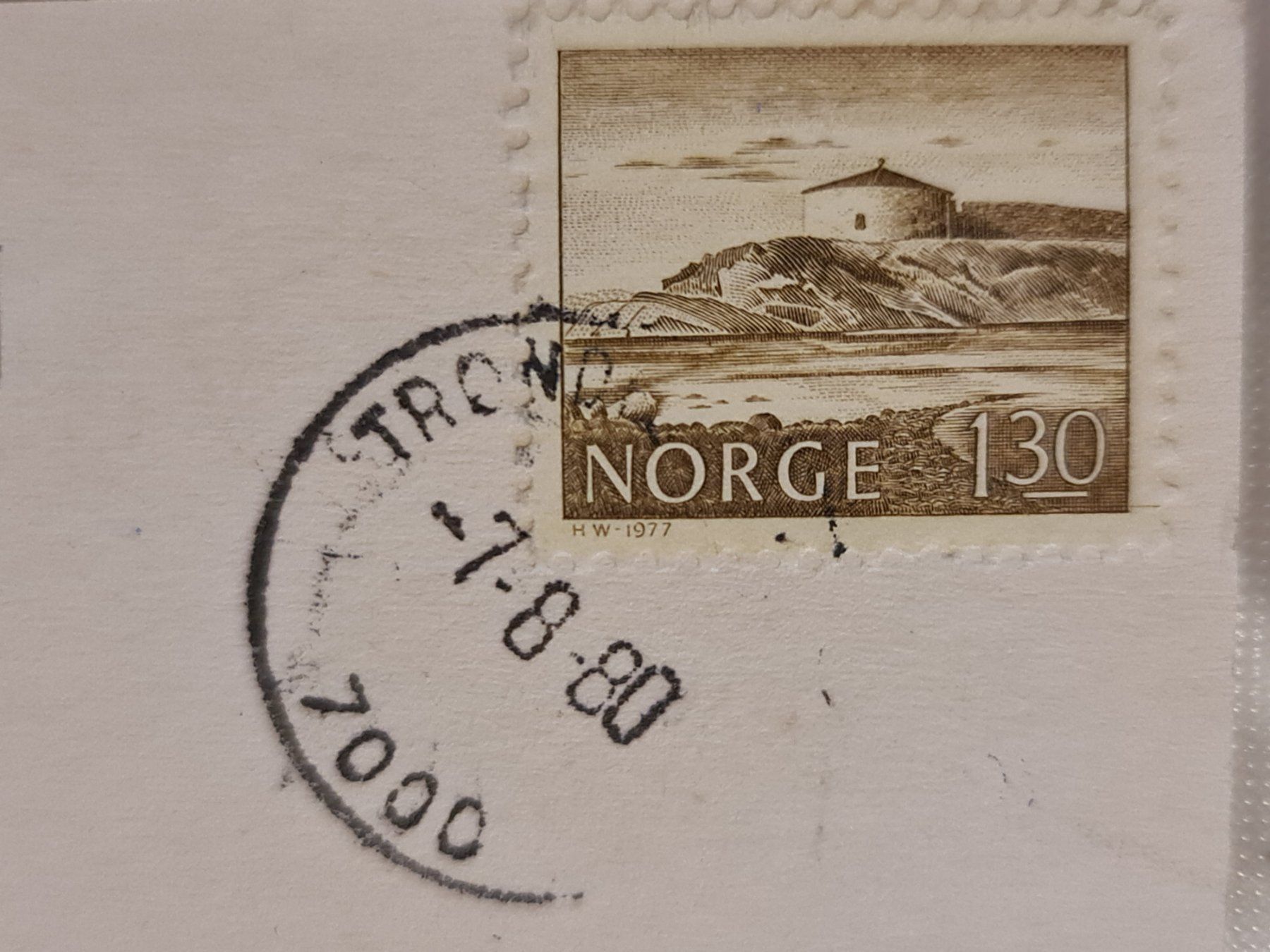 Cartoline postali: Ansichtskarte Norwegen Bergen Bryggen 1980 – Usato da Dintikon venduto da Vexi 1