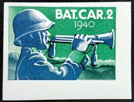 Soldatenmarken 2.WK, Schützen Bat 2, Farbvar., Wi Inf 14P1