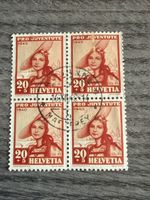 Pro Juventute 1940, Viererblock, Top Zustand, Selten!