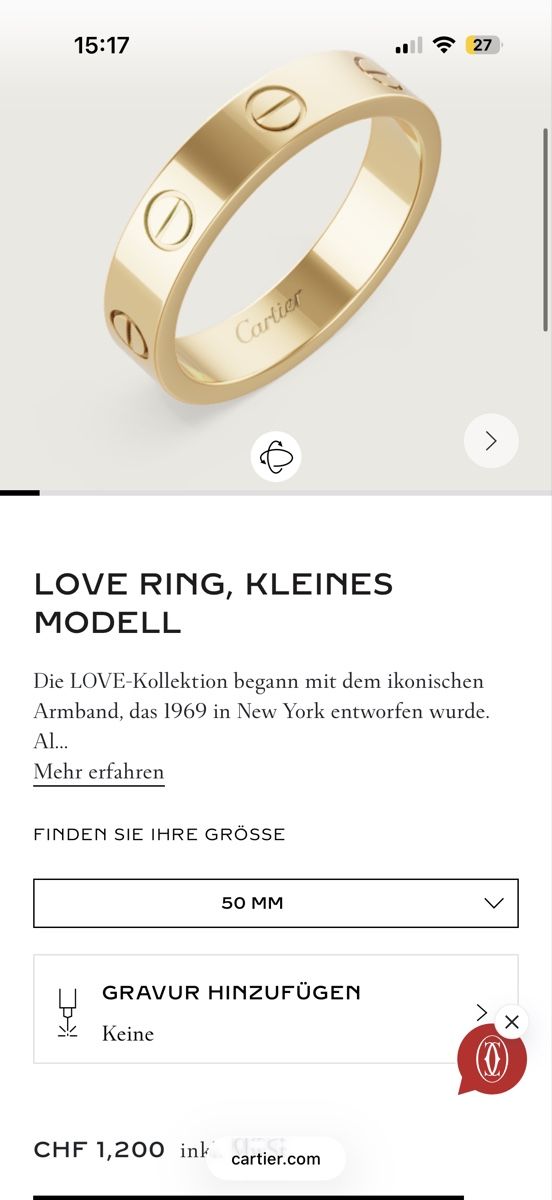 Cartier Anelli: Cartier Love Ring Gr. 49 – Nuovo (secondo la descrizione) da Luzern venduto da mar_7xhh 3