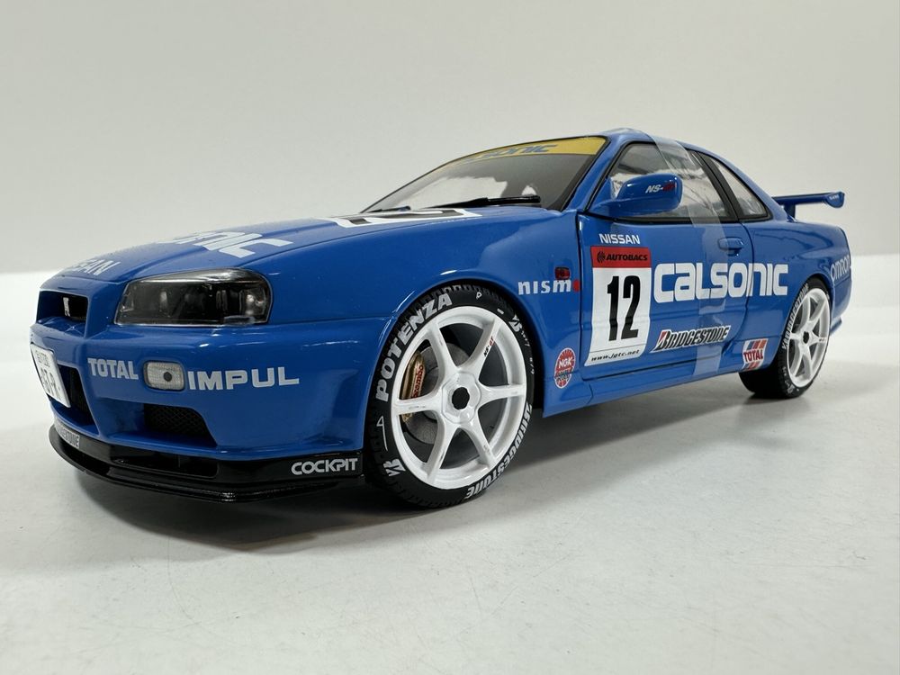 Nissan GT-R (R34) 1:18 Calsonic Tribute, inkl. OVP, SOLIDO (Neu und ...