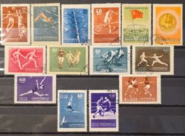 Sowjetunion UdSSR 1956 I. Spartakiade Sport Posten gestempel