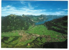 AK Blick vom Fridlispitz auf Niederurnen und Oberurnen