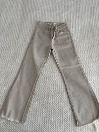 Mango Flared Jeans beige washed Look Gr. 34