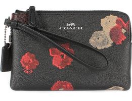 Coach Portemonnaie, Schwarz mit Blumenmuster, Top Zustand!