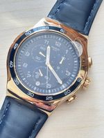 Swatch Irony Chronograph goldfarben blau 