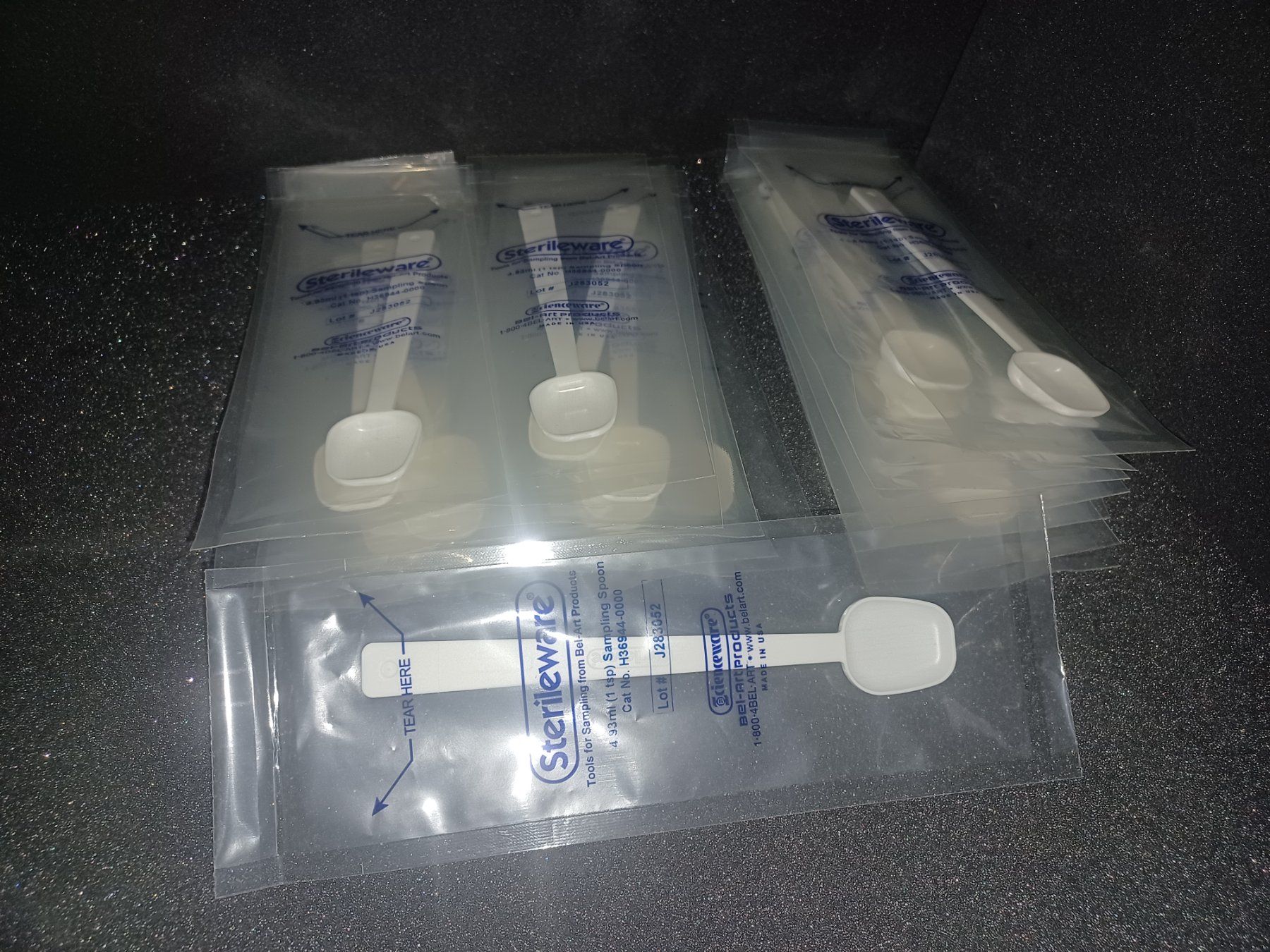 Cucchiai: 20x Probeentnahmelöffel einzelnvepackt Sterilware – Nuovo e nell'imballaggio originale da Schupfart venduto da philippb06 1