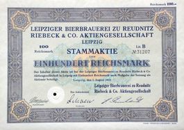 Leipziger Bierbrauerei zu Reudnitz Riebeck & Co AG - 1933