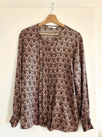 Bluse aus Seidengemisch von Aglini in Grösse 42