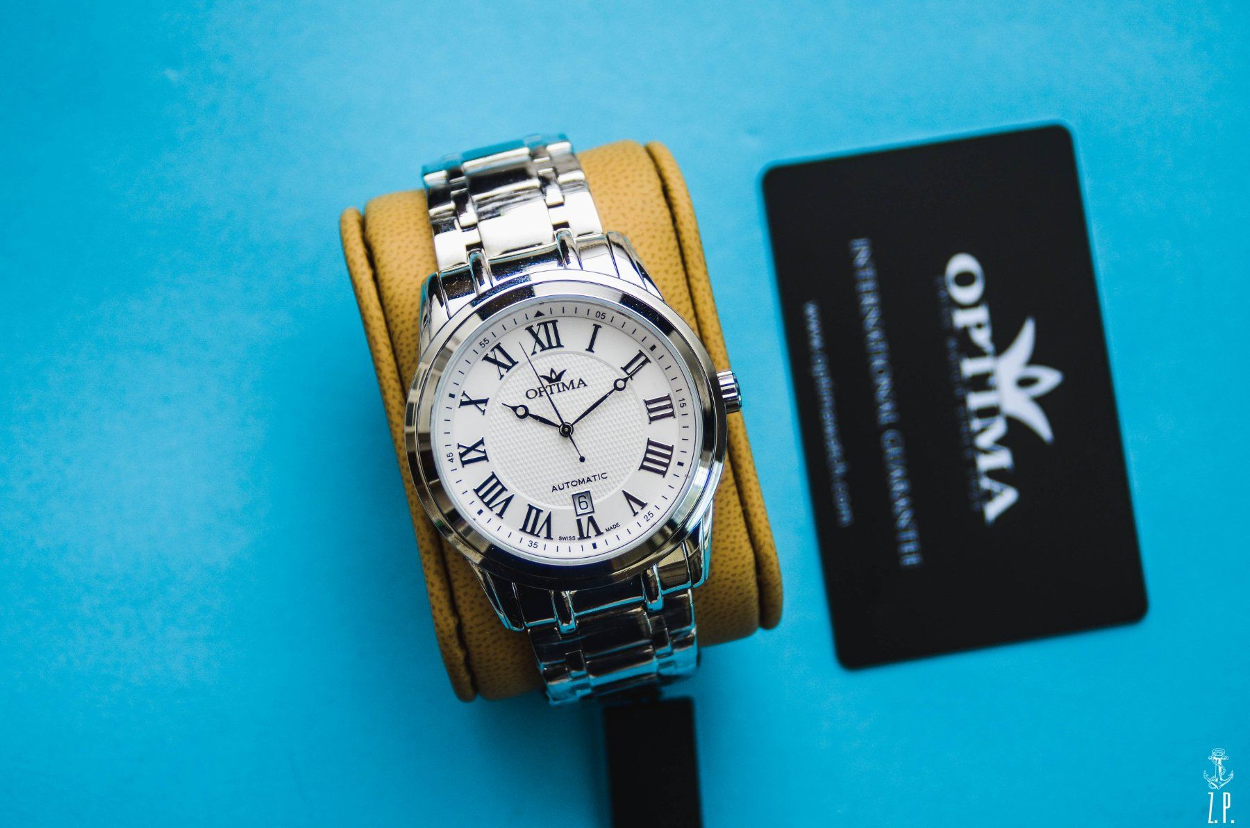 Uhren: Optima Automatic Roman White Dial Ungetragen Swiss made – Gebraucht aus Boswil von ZPwatches 1