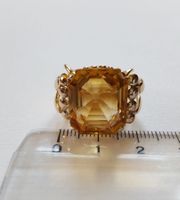 Massiv Unikat 585 Gold Ring Mit Citrin