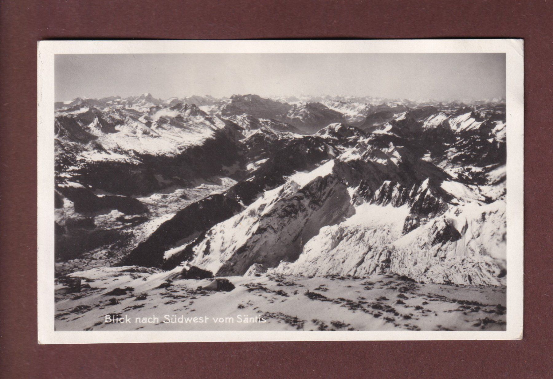 Cartoline postali: Blick nach Südwest vom SÄNTIS – Usato da Pully venduto da nicecards-shop