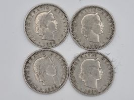 20 rappen 1884 Lot 4 Stück