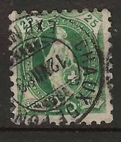 CH067b - Helvetia debout 67b vollstempel Chaux de Fonds