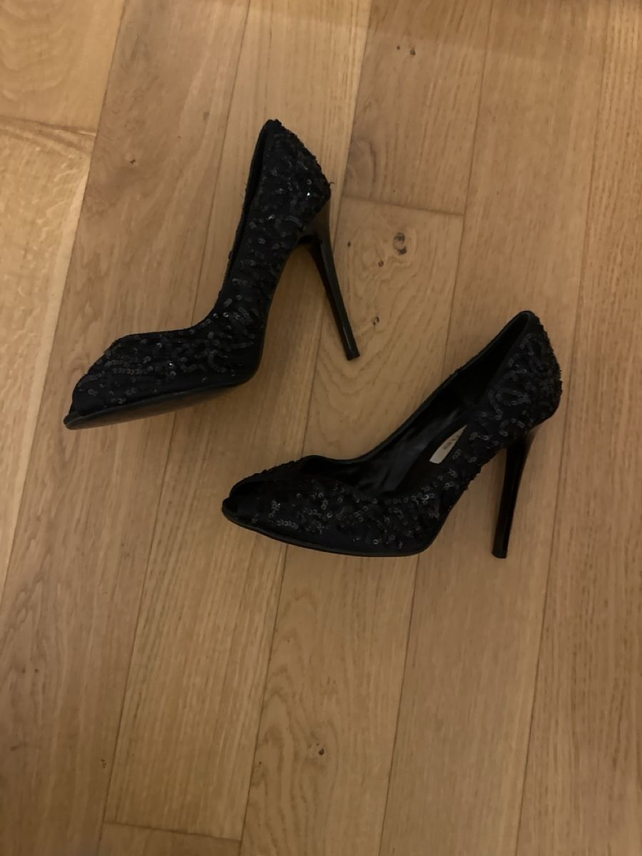 Dune London Scarpe da donna: Elegant Black Sequin Dune Heels, Size 5 – Usato da Bouveret venduto da dou_g8q7 3
