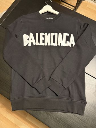 Balenciaga Sweatshirt Black Logo Print Size S