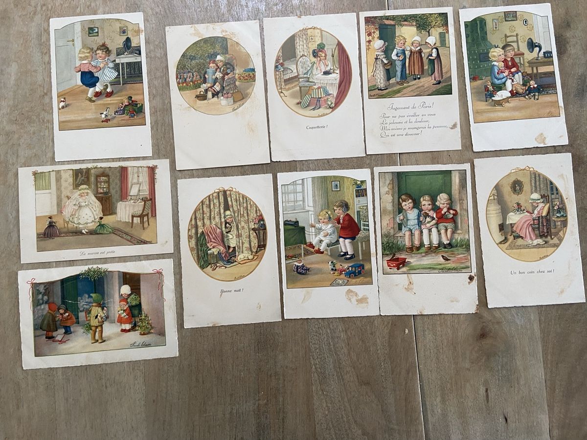Cartoline postali: 11 AK Pauli Ebner defekt – Usato da Luzern venduto da waterfront1