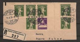 Zwischensteg Nr. 40 + 42 auf Briefteil : KP 875.--