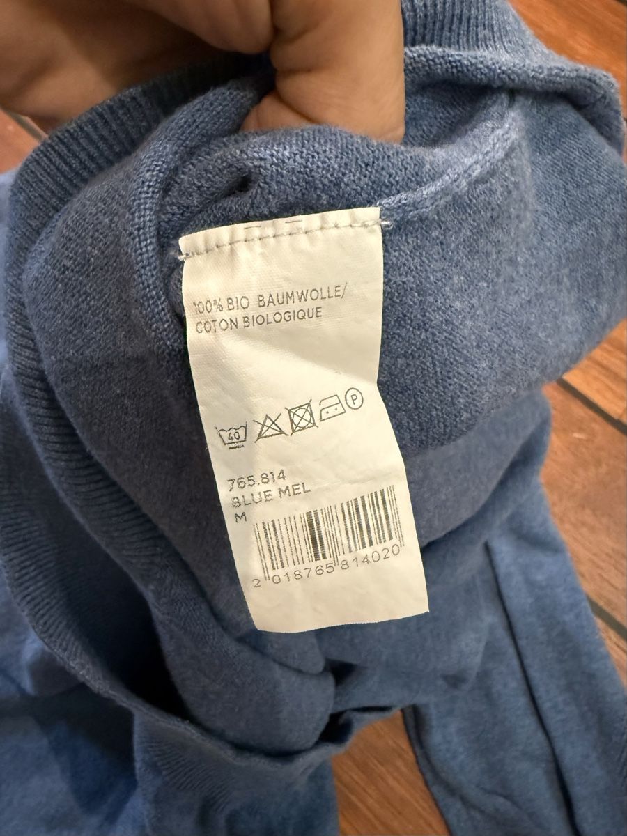 Manor Maglioni & Felpe: Pull MANOR V-Neck 100% Coton Bio Bleu Taille M – Usato da Yverdon-les-Bains venduto da Le_Joss 4