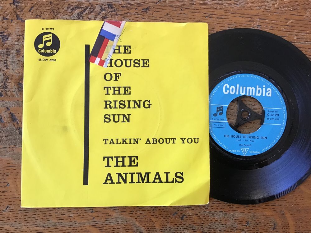 German 7’’ SP The Animals « House of rising Sun » (Gebraucht) in Fully ...