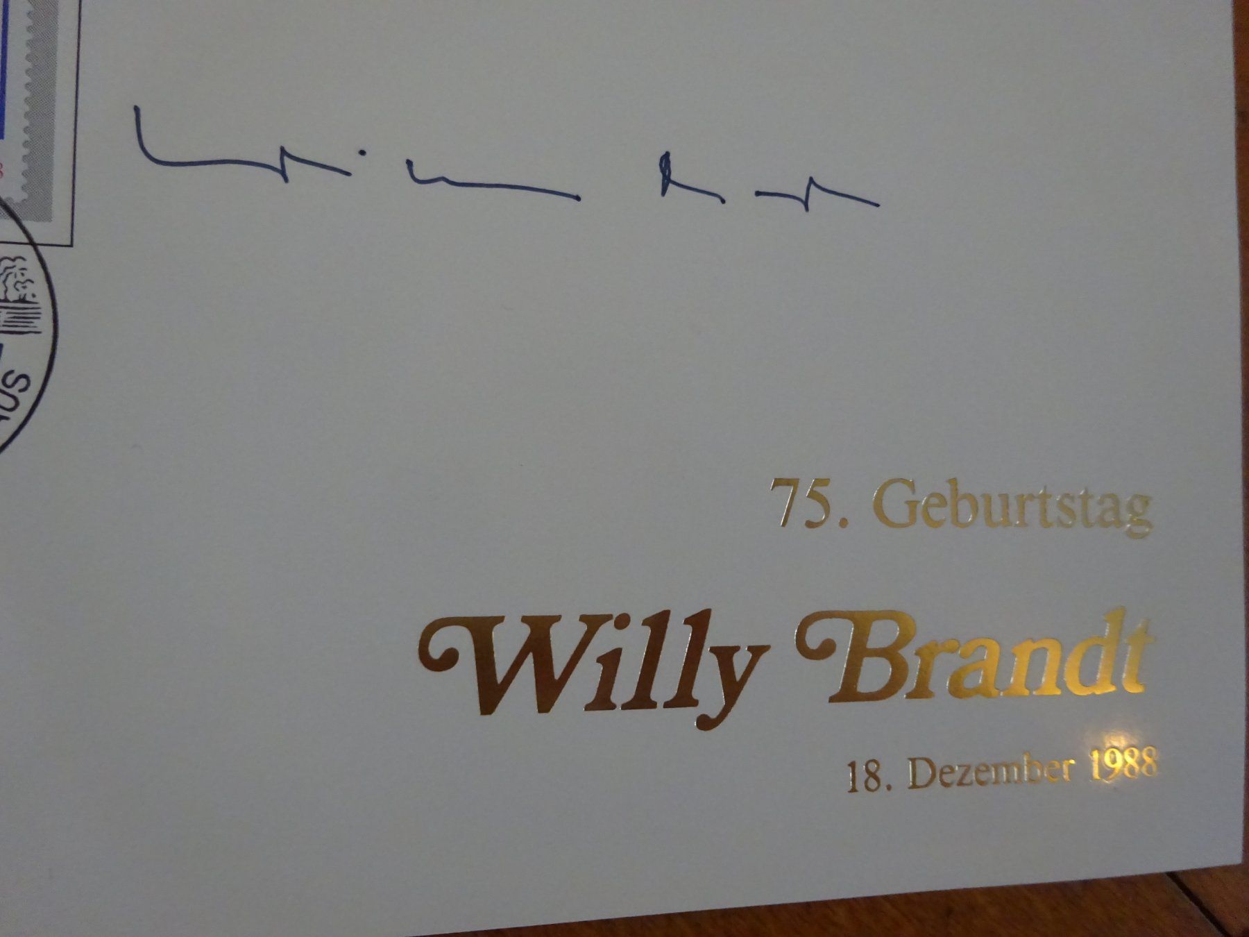 Foto & Immagini: Willy Brandt Plakat 1988 / Autogramm handsigniert – Usato da Esslingen venduto da eintagammeer 4