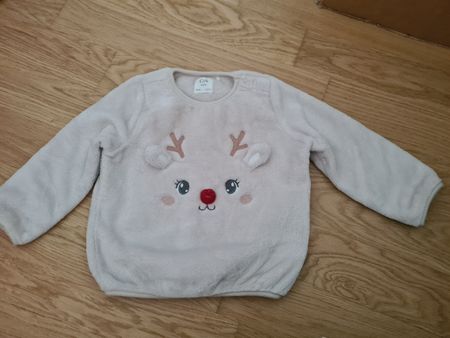 Baby Pullover C&A Rentier Motiv Grösse 80cm 9-12M