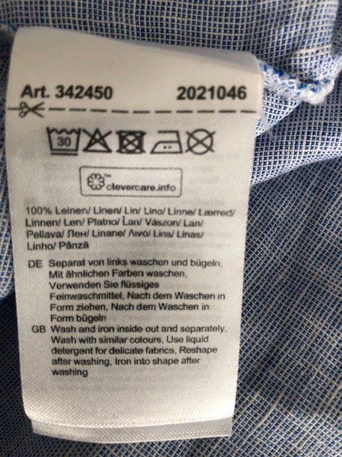 Cecil Camicette: Leinenbluse, Cecil, hellblau, L, 3/4 Arm – Usato da Hünenberg See venduto da dustein 5