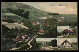 AK Rüeggisberg, Niederbütschel, Sägerei, Gasthaus, Ortsansic