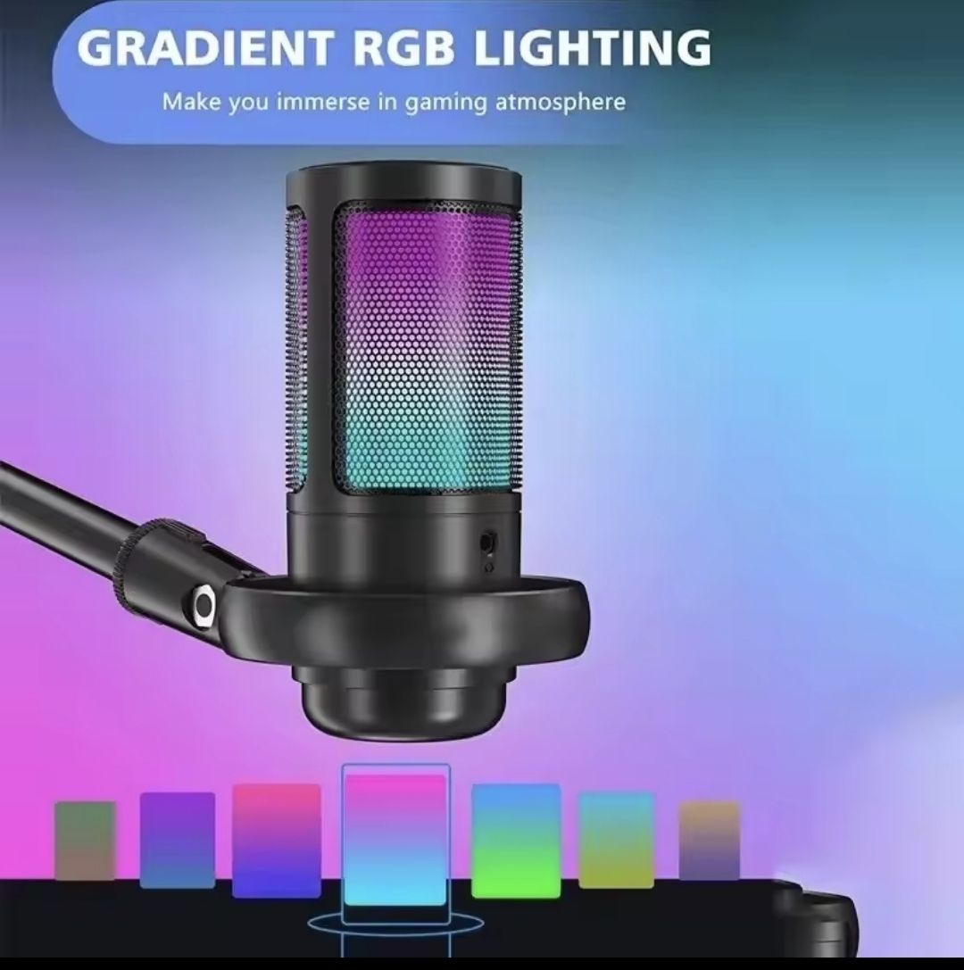 Microfoni: Stand-Mikrofon mit RGB (Headset) – Usato da St. Gallen venduto da MyStexo 1